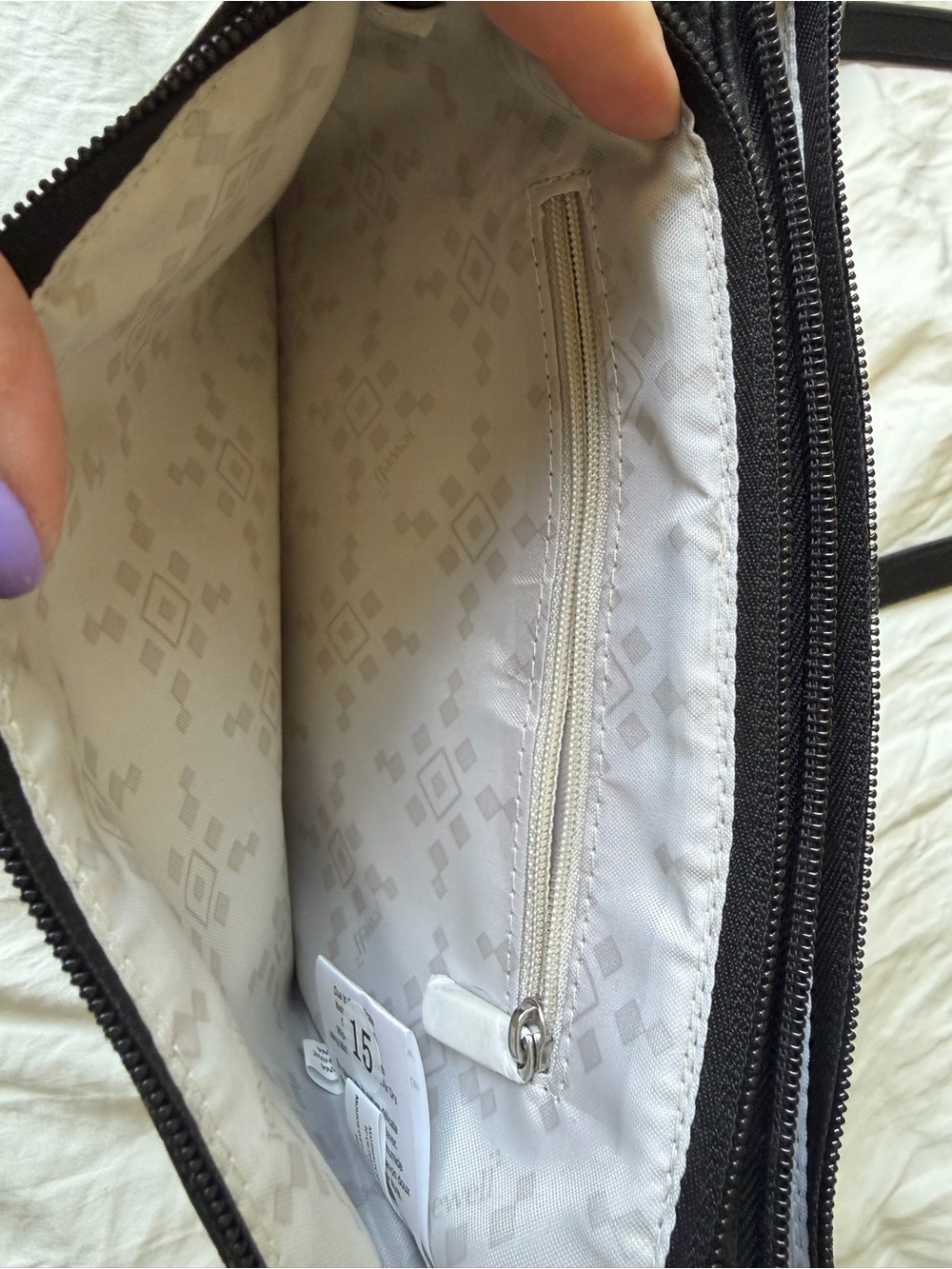 Thirty-One Gifts Black Pebbled Leather Crossbody Bag - Picture 3 of 6